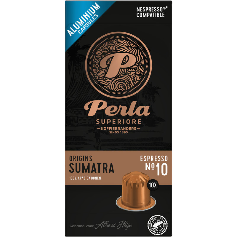 Een afbeelding van Perla Superiore Origins Sumatra espresso capsules