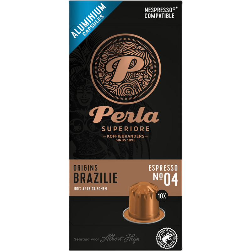 Een afbeelding van Perla Superiore Origins Brazilie espresso capsules