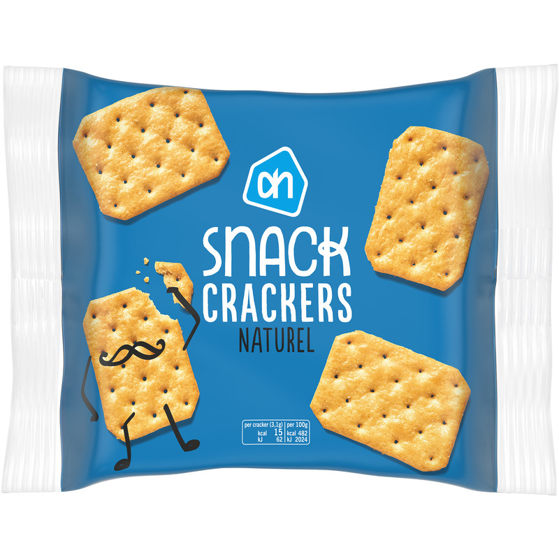 Een afbeelding van AH Snack crackers naturel