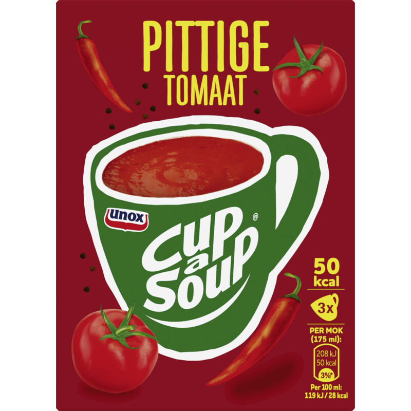 Een afbeelding van Unox Cup-a-soup pittige tomaat