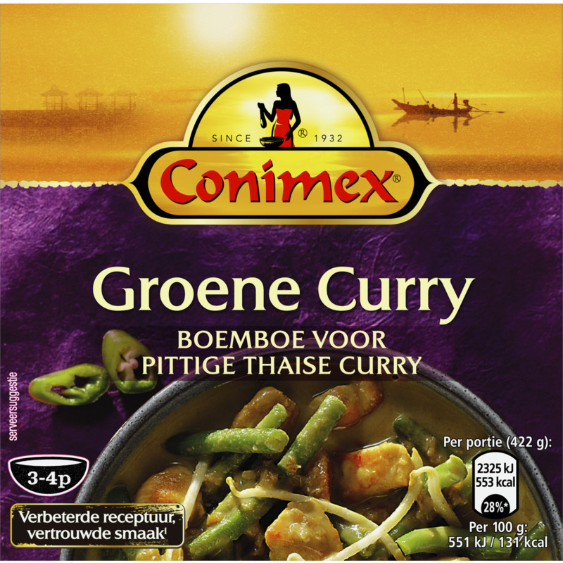 Een afbeelding van Conimex Boemboe groene curry