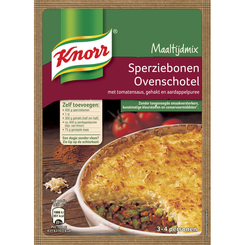 Een afbeelding van Knorr Maaltijdmix sperziebonen ovenschotel