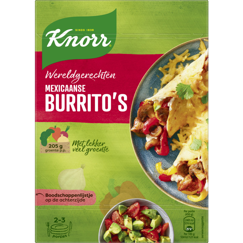 Een afbeelding van Knorr Wereldgerechten Mexicaanse burritos