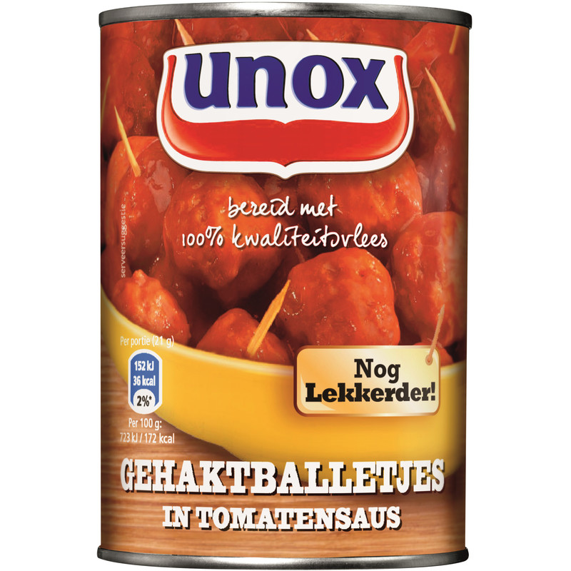 Een afbeelding van Unox Gehaktballetjes in tomatensaus