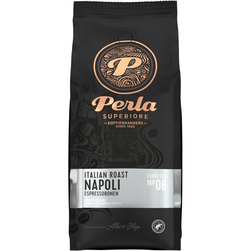 Een afbeelding van Perla Superiore Italian roast Napoli espressobonen