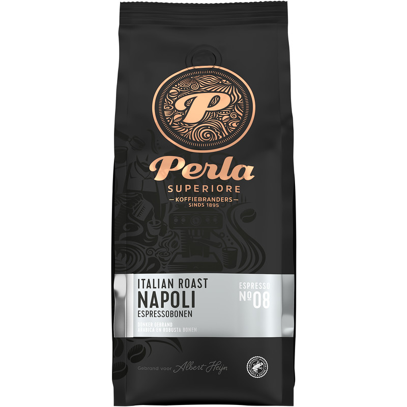 Een afbeelding van Perla Superiore Italian roast Napoli espressobonen