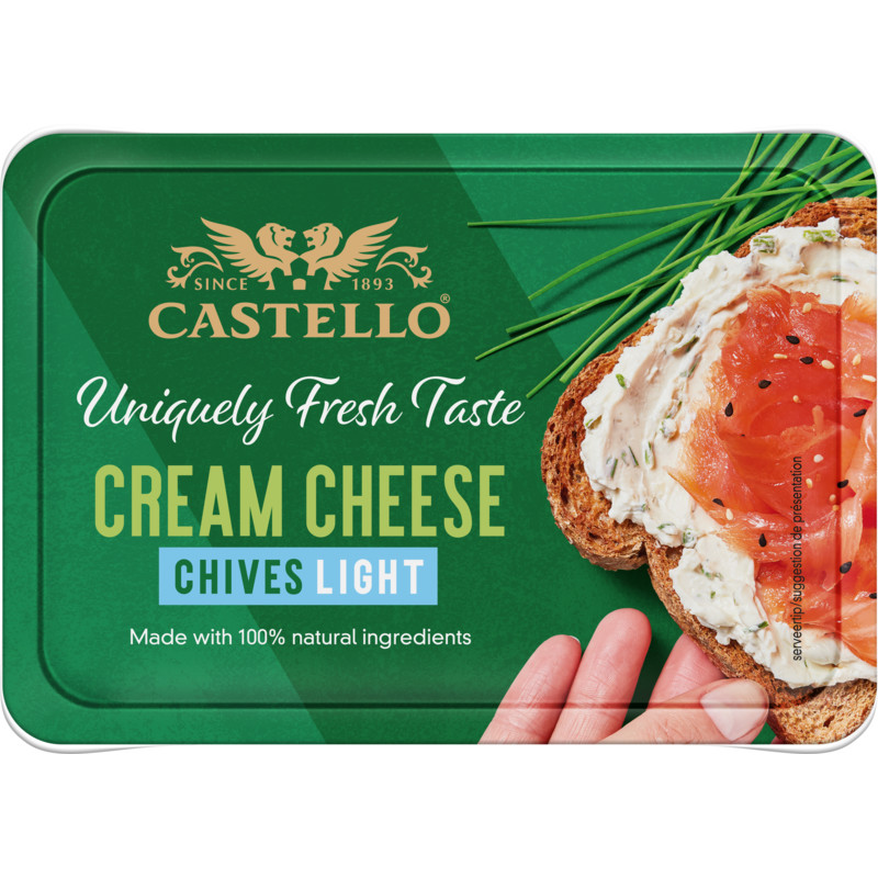 Een afbeelding van Castello Cream cheese zuivelspread bieslook light
