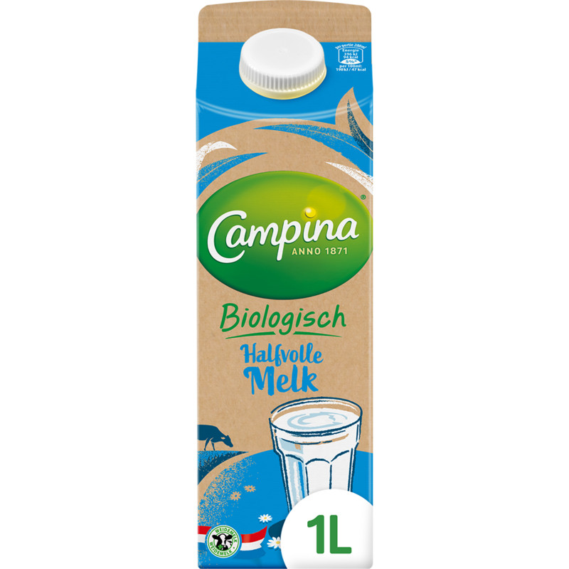 Een afbeelding van Campina Biologisch halfvolle melk