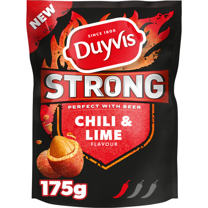 Een afbeelding van Duyvis Strong borrelnootjes chili & lime