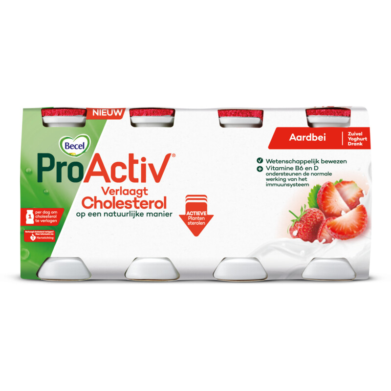 Een afbeelding van Becel Proactiv yoghurtdrink aardbei