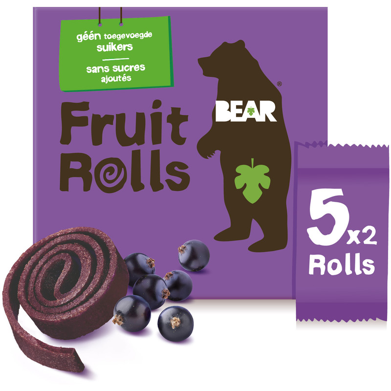 Een afbeelding van Bear Fruit rolls zwarte bes