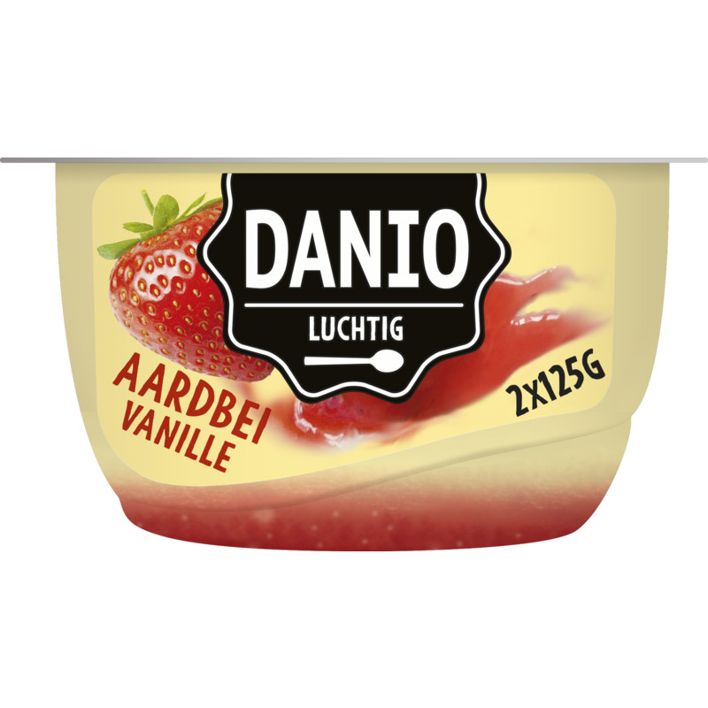 Een afbeelding van Danio Luchtige kwark aardbei vanille