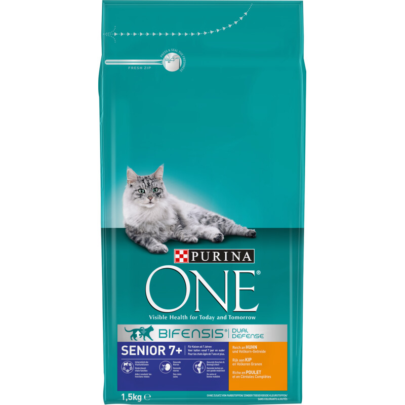 Een afbeelding van Purina ONE Senior 7+ rijk aan kip