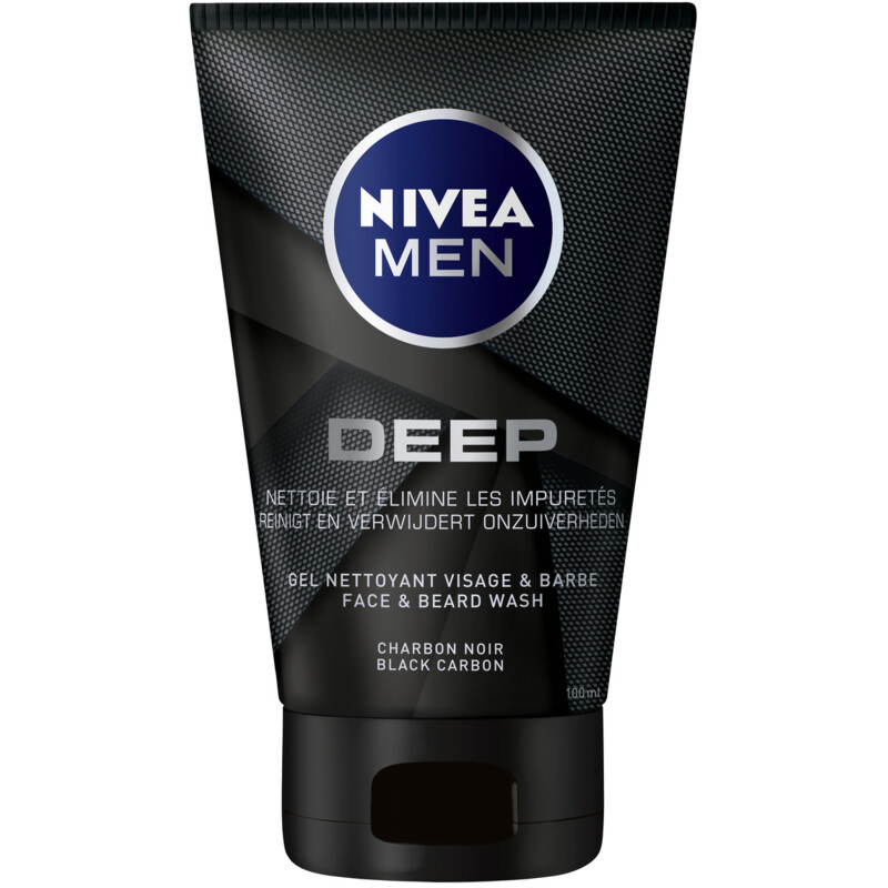 Een afbeelding van Nivea Men deep face & beard wash