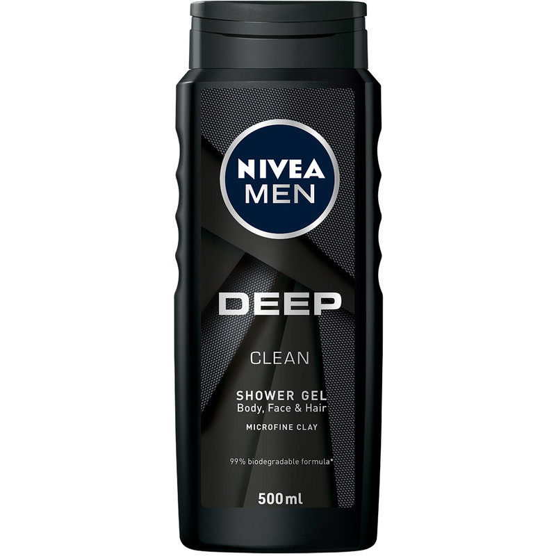 Een afbeelding van Nivea Men deep clean shower gel