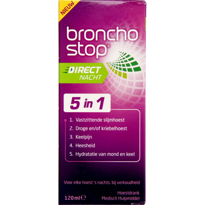 Een afbeelding van Bronchostop Direct nacht 5 in 1 hoestdrank