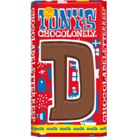 Een afbeelding van Tony's Chocolonely Melkchocolade letterreep D