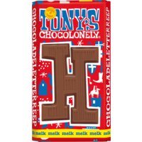 Een afbeelding van Tony's Chocolonely Melkchocolade letterreep H