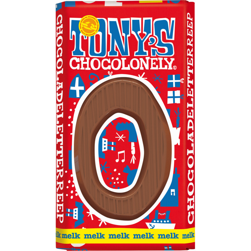 Een afbeelding van Tony's Chocolonely Melkchocolade letterreep O