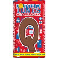Een afbeelding van Tony's Chocolonely Melkchocolade letterreep Q