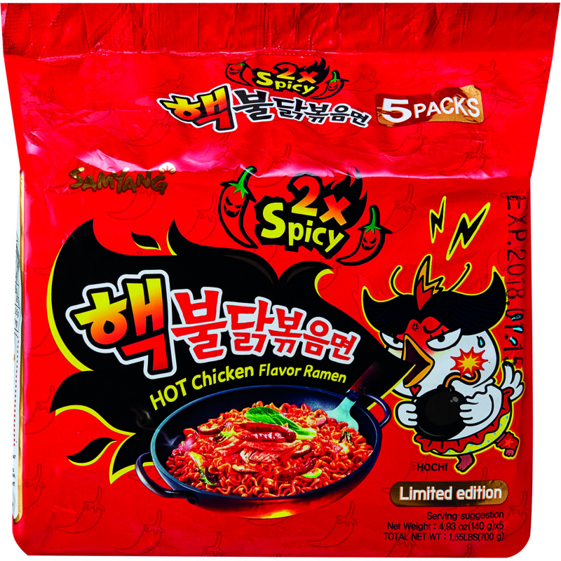 Een afbeelding van Samyang Extra hot chicken ramen 5-pack