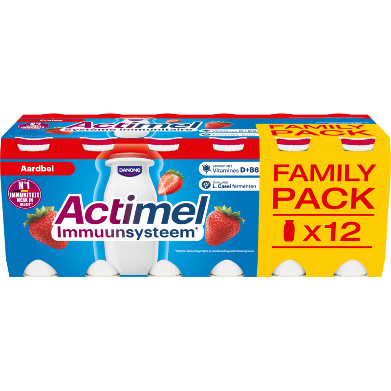 Een afbeelding van Danone Actimel aardbei bel