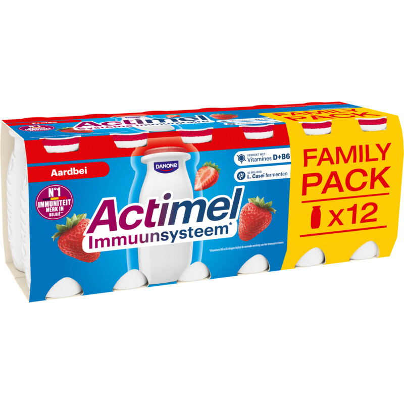 Een afbeelding van Danone Actimel aardbei bel