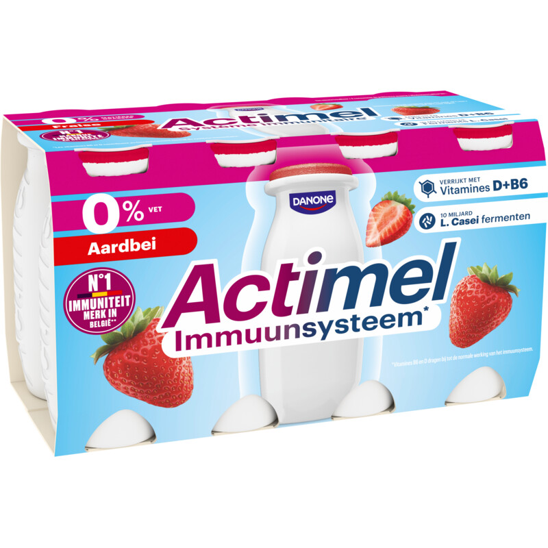 Een afbeelding van Danone Actimel Aardbei 0% bel
