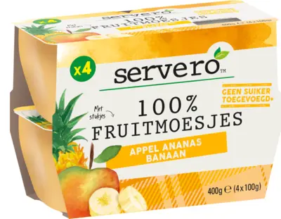 pdp-image-Servero 100% Fruitmoes appel ananas banaan