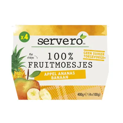 pdp-image-Servero 100% Fruitmoes appel ananas banaan