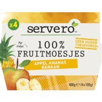 Een afbeelding van Servero 100% Fruitmoes appel ananas banaan