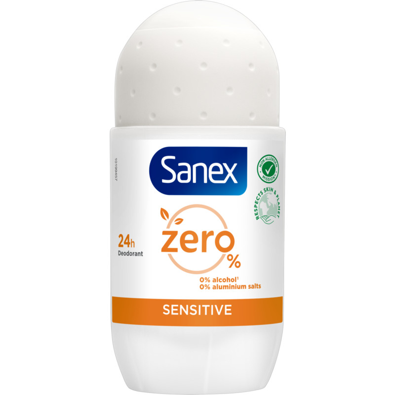 Een afbeelding van Sanex Zero% sensitive deodorant roller