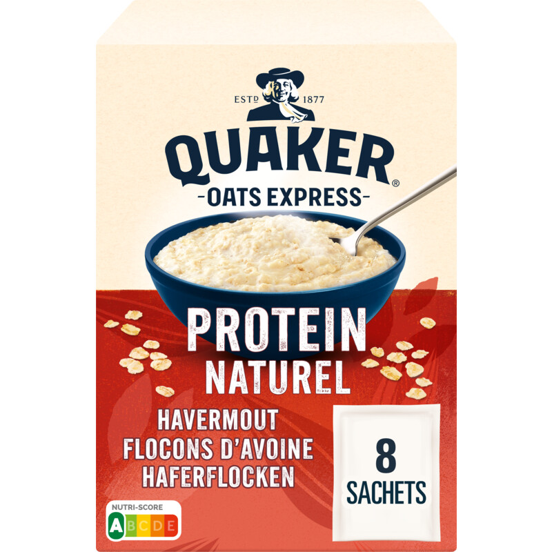 Een afbeelding van Quaker Oats express protein naturel