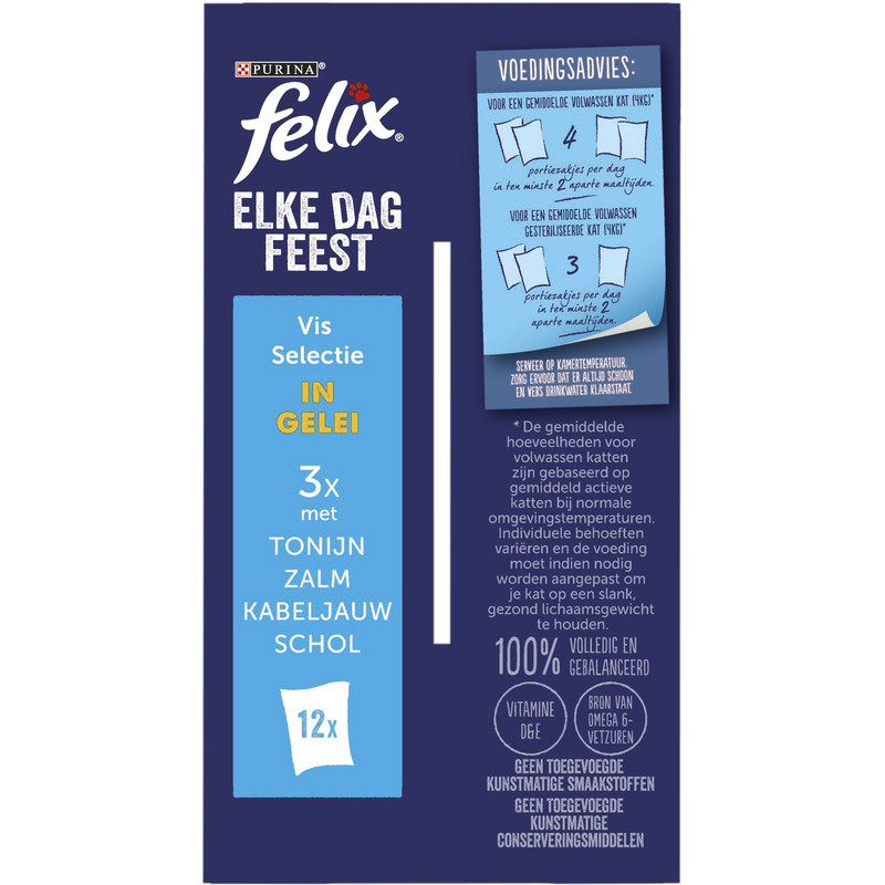 Een afbeelding van Felix Elke dag feest vis selectie in gelei