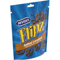 Een afbeelding van McVitie's Flipz salted caramel chocolate pretzels