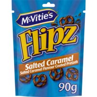 Een afbeelding van McVitie's Flipz salted caramel chocolate pretzels