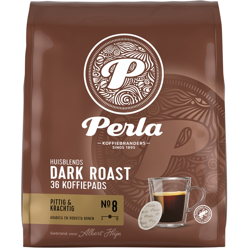 Een afbeelding van Perla Huisblends Dark roast koffiepads