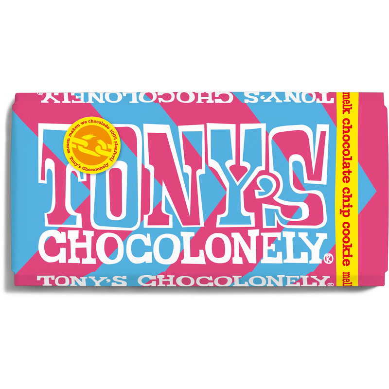 Een afbeelding van Tony's Chocolonely Melk chocolate chip cookie