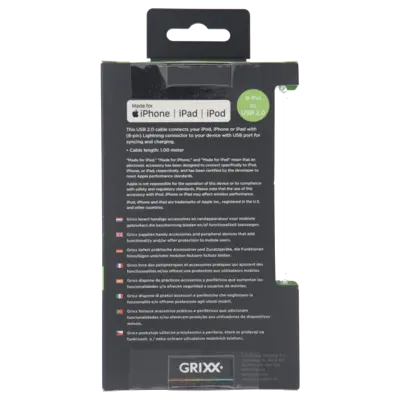 pdp-image-Grixx Gevlochten kabel wit 1 meter