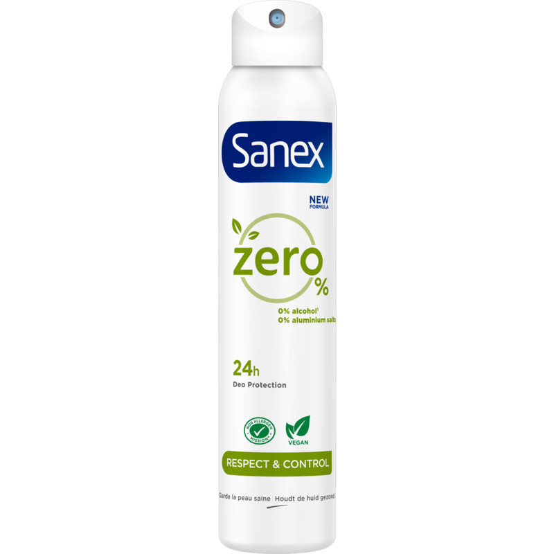 Een afbeelding van Sanex Zero% respect control deodorant spray