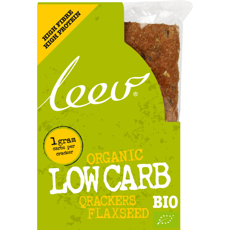 Een afbeelding van Leev Biologische low carb qrackers lijnzaad
