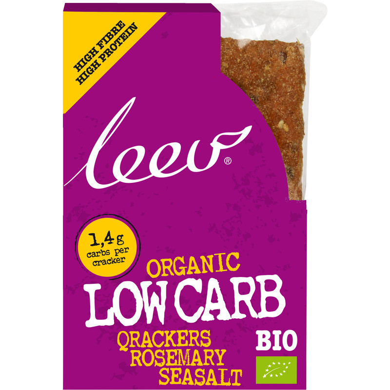 Een afbeelding van Leev Biologische low carb qrackers rozemarijn