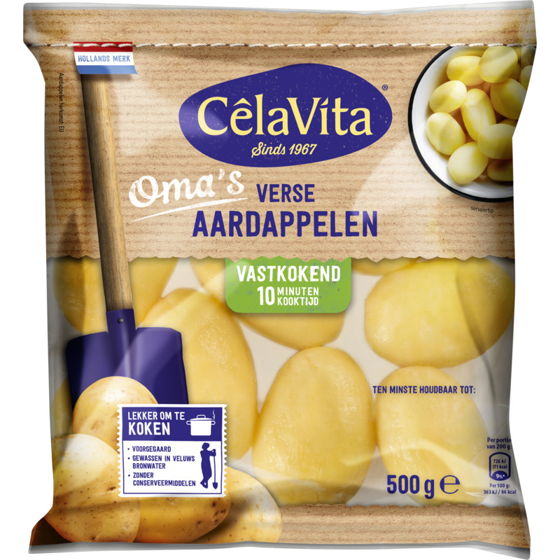 Een afbeelding van CêlaVíta Oma's vastkokende aardappelen