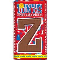 Een afbeelding van Tony's Chocolonely Melkchocolade letterreep Z