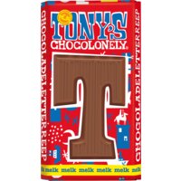 Een afbeelding van Tony's Chocolonely Melkchocolade letterreep T