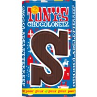 Een afbeelding van Tony's Chocolonely Pure chocoladeletter reep S