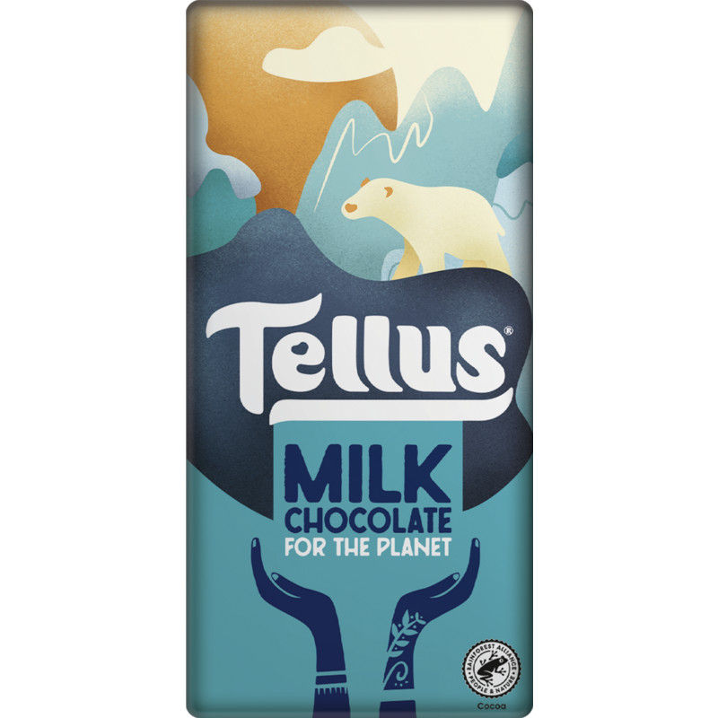 Een afbeelding van Tellus Milk chocolate for the planet