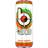 Een afbeelding van Bang energy Peach mango