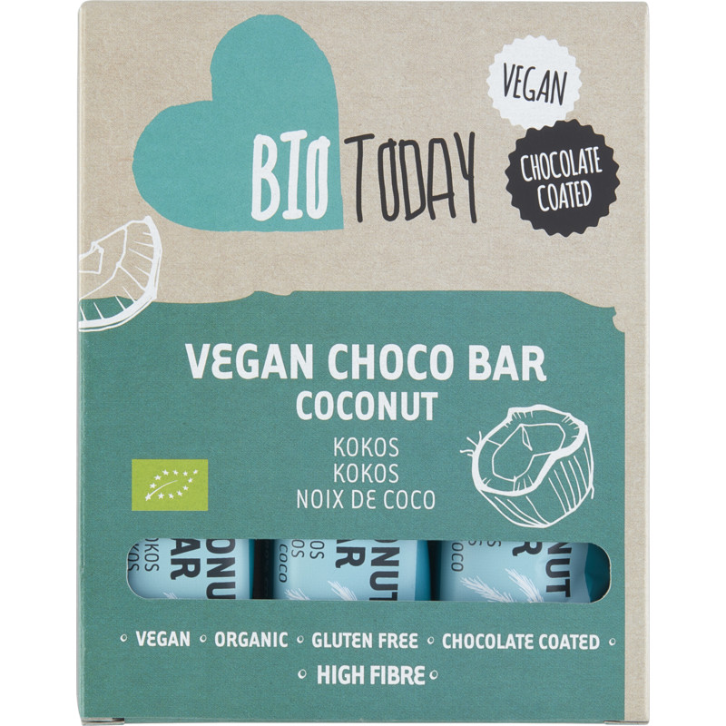 Een afbeelding van BioToday Vegan choco bar kokos