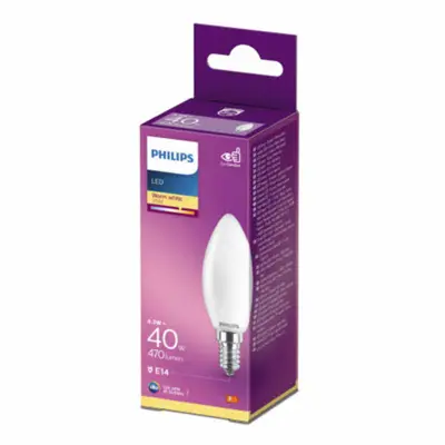 pdp-image-Philips Led fil kaars mat E14 40W
